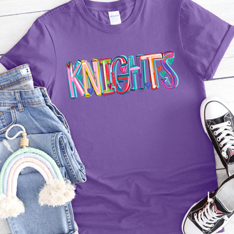 Knights Cheery Word Heather Purple T-Shirt