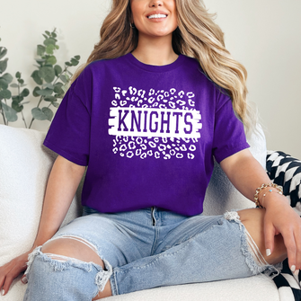 Knights Leopard Print Girly T-Shirt