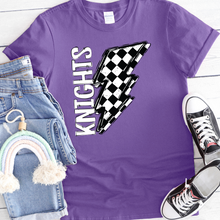 Knights Checkered Lightning Bolt T-Shirt