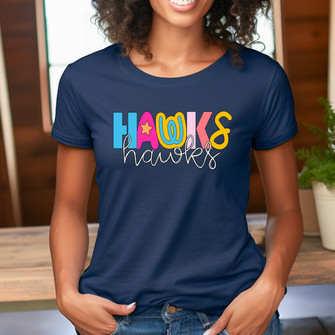 Hawks Funky & Fun Doodle T-Shirt