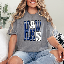 Hawks Two Color Doodle Letters T-Shirt