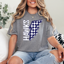 Hawks Checkered Lightning Bolt T-Shirt