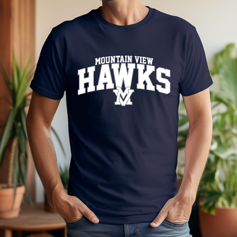 Mountain View Hawks Arched Design T-Shirt