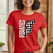 Pirates Checkered Lightning Bolt T-Shirt