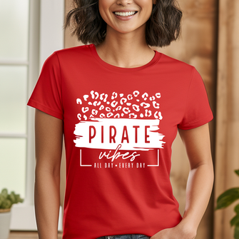 Pirate Vibes Leopard Print T-Shirt