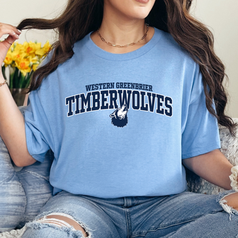 Western Greenbrier Timberwolves  Arched T-Shirt