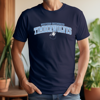 Western Greenbrier Timberwolves  Arched T-Shirt