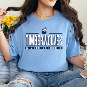 Western Greenbrier Timberwolves Logo T-Shirt